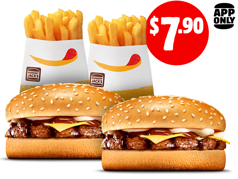 $7.90 2x BBQ Cheeseburger + 2 Small Chips